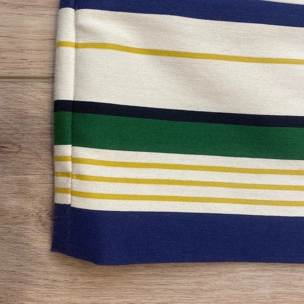 J. Crew Striped Twill Mini‎ Skirt Preppy Classic Multicolor